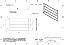 Load image into Gallery viewer, Cattle Yard Gate 1800mm 5 Rail