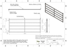 Load image into Gallery viewer, Cattle Yard Gate 2800mm 5 Rail