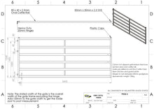 Load image into Gallery viewer, Cattle yard Gate 3600mm 6 Rail