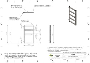 Cattle Yard Gate 650mm 5 Rail